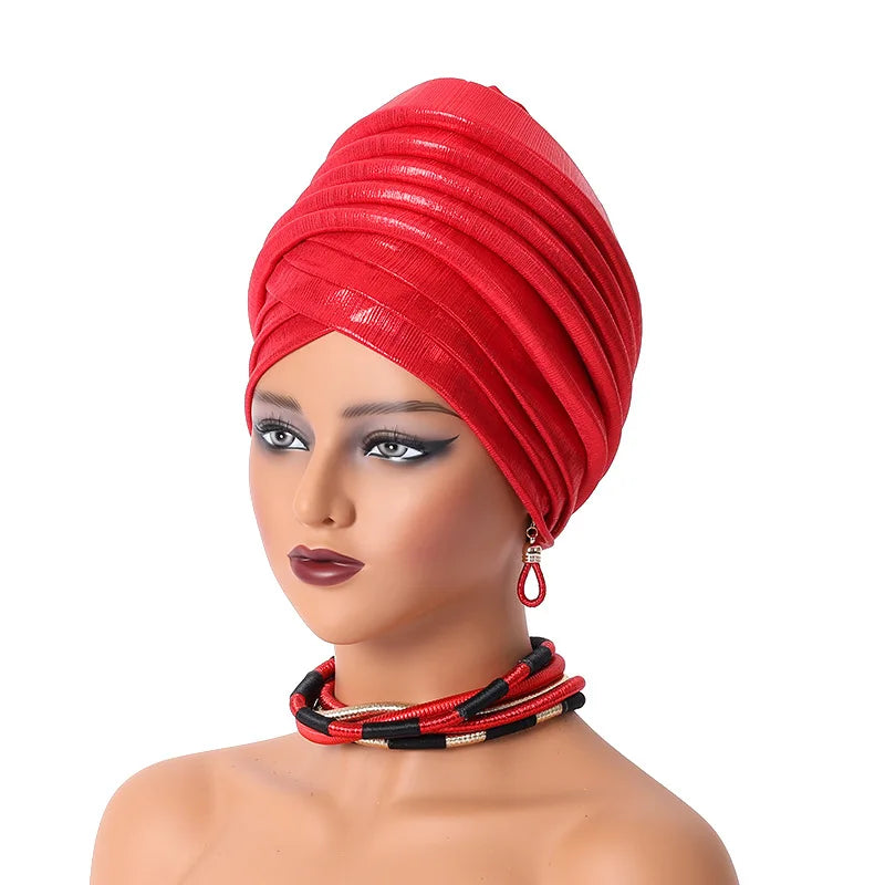 Foulard Turban Africain Rouge 