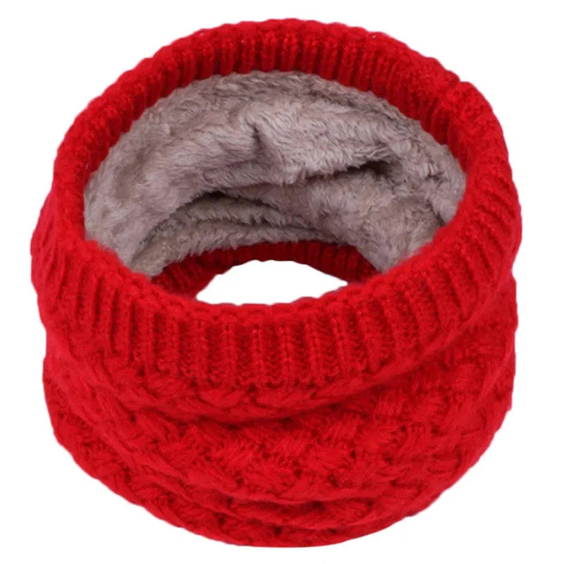 Snood Polaire Enfant Rouge 3-10 ans / 25*21cm