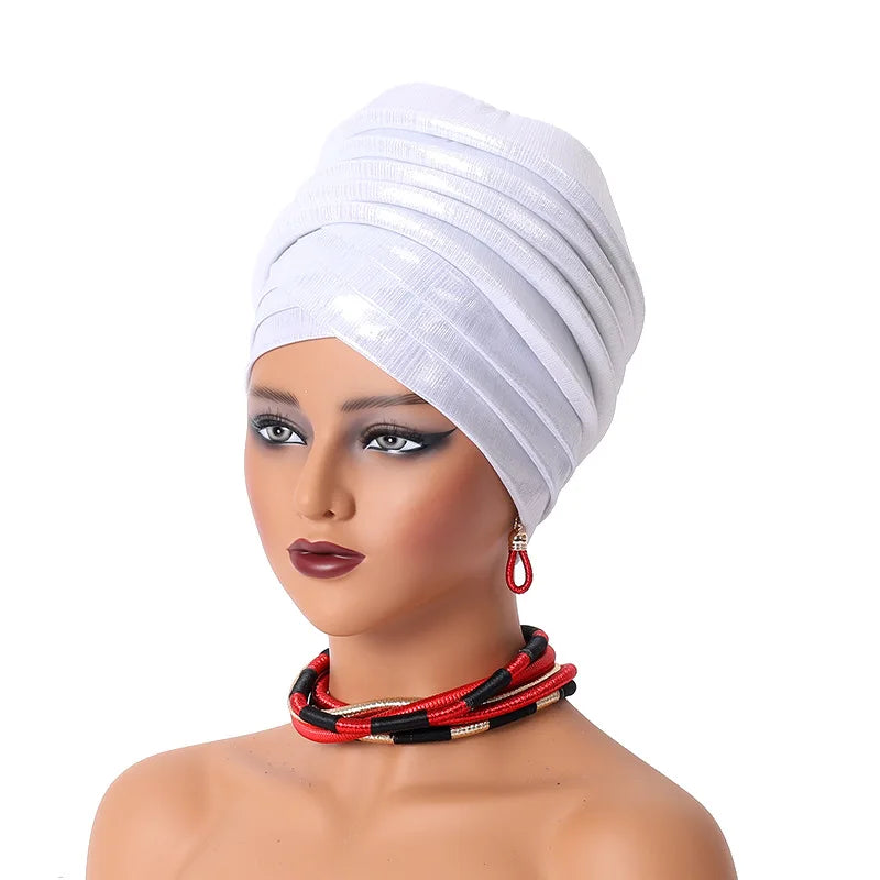 Foulard Turban Africain Blanc 
