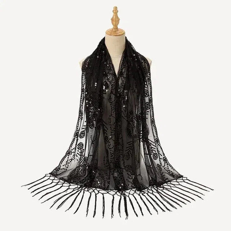 Etole Femme Pour Mariage Noir et Transparent 135*175cm