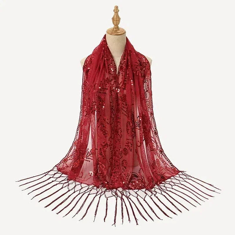 Etole Femme Pour Mariage Bordeaux et Transparent 135*175cm