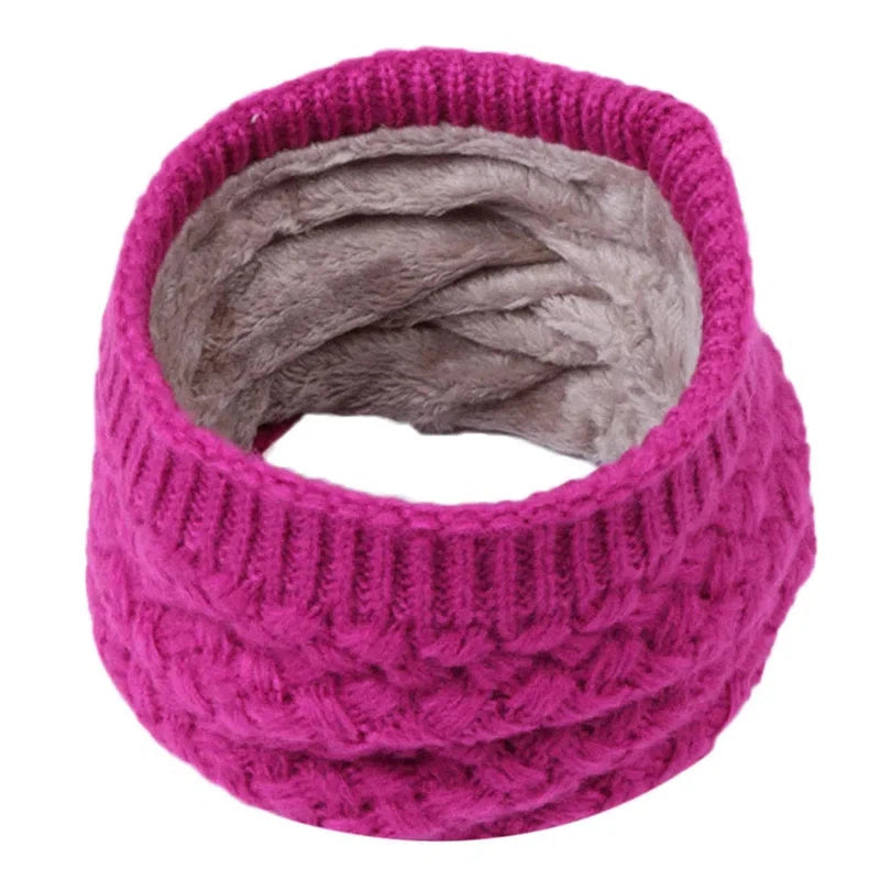 Snood Polaire Enfant Fuchsia 3-10 ans / 25*21cm