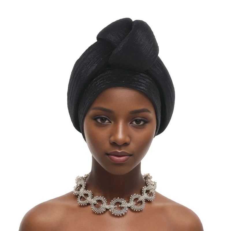 Foulard Africain Pour Cheveux Noir 