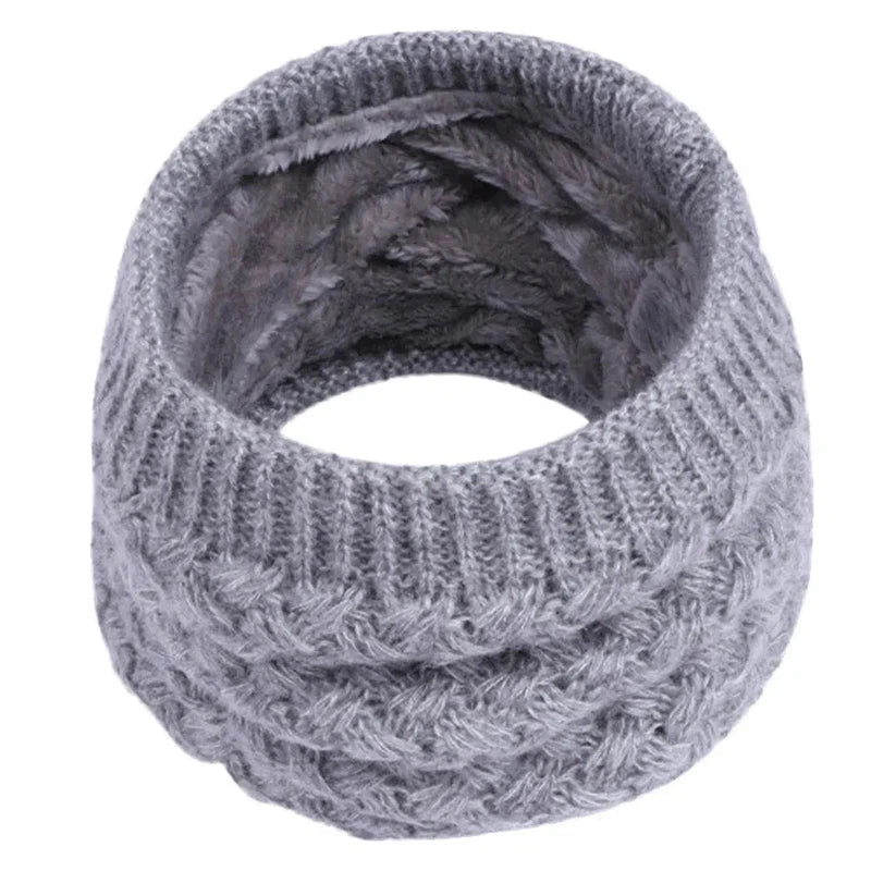 Snood Polaire Enfant Gris Perle 3-10 ans / 25*21cm