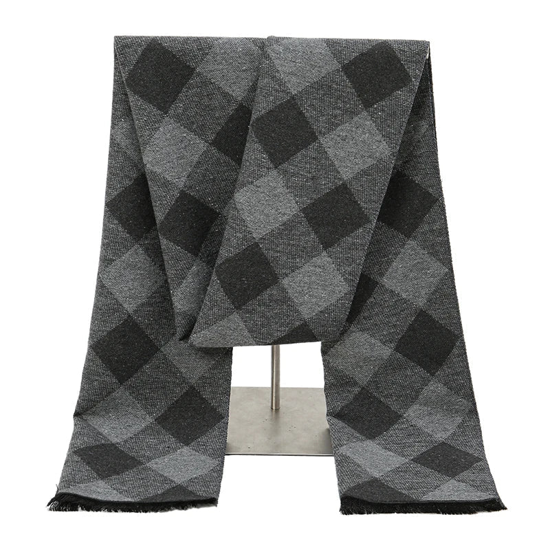 Longue Echarpe Pour Homme Gris Charbon et Argent 30*180cm