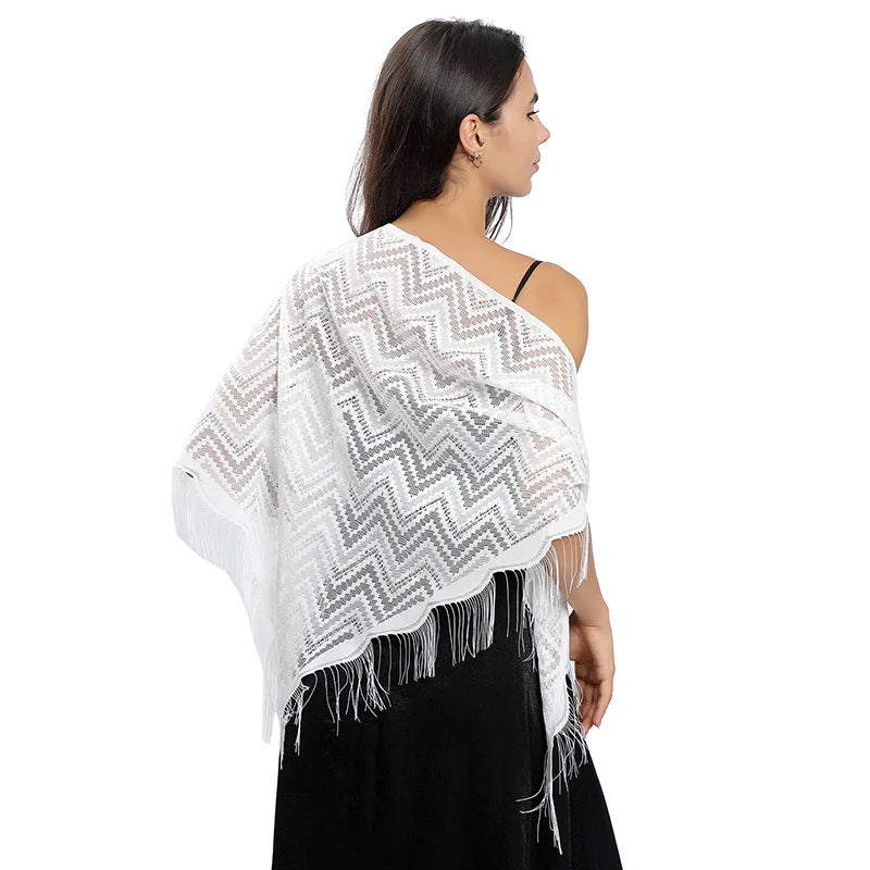 Châle Dentelle au Crochet 