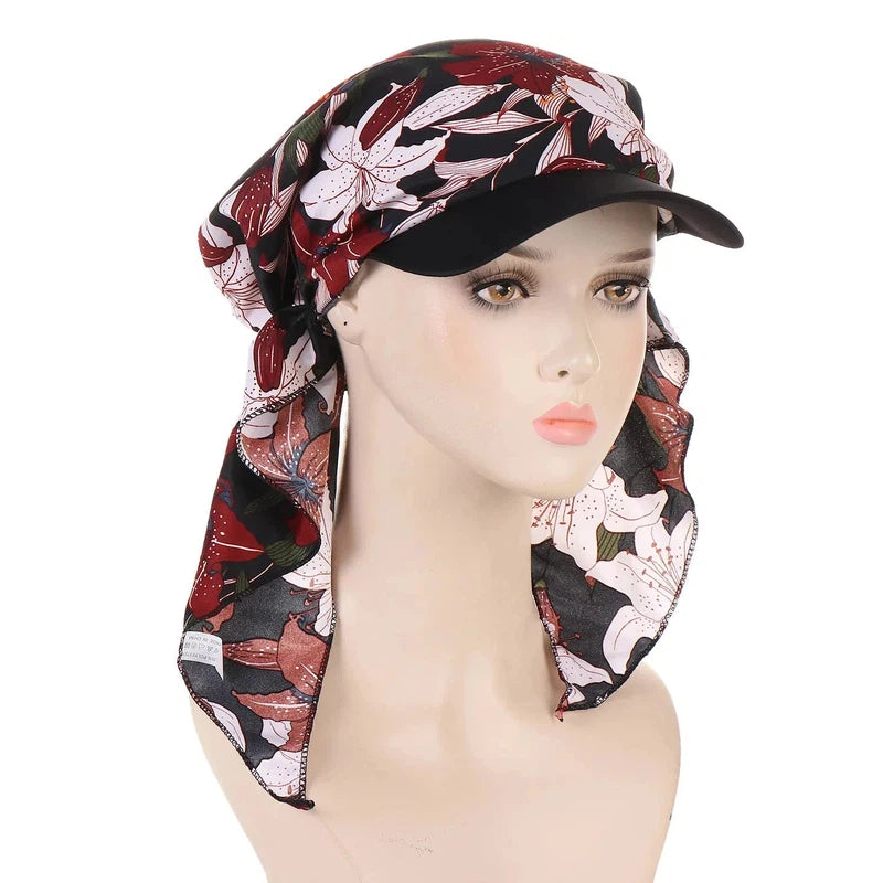 Casquette Visière Foulard Rouge et Noir 