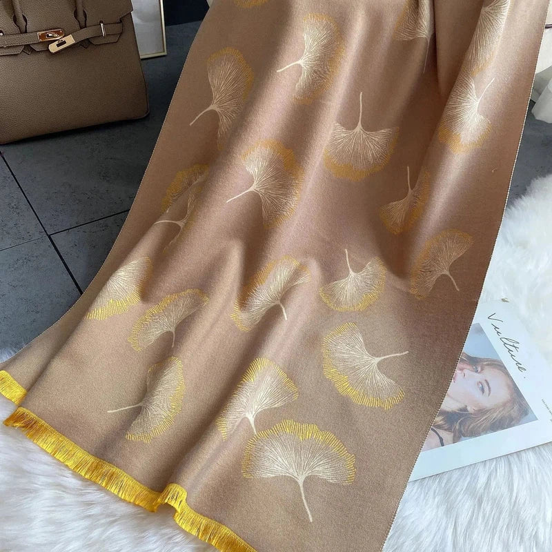 Echarpe Femmes Motif Feuilles 