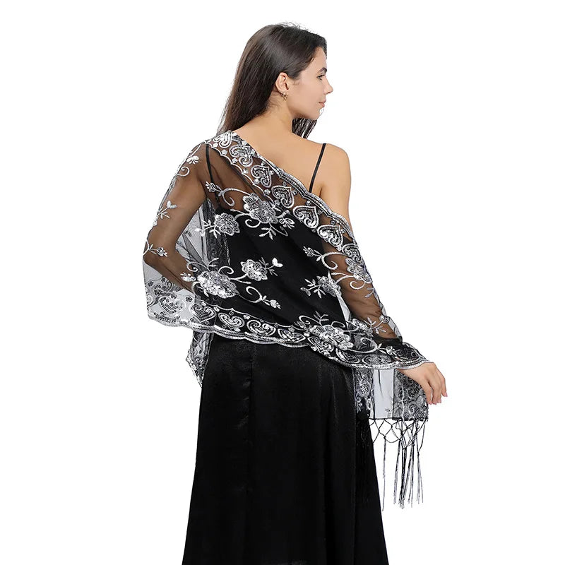 Etole Pour Cérémonie De Mariage Noir et Argenté 170*60cm