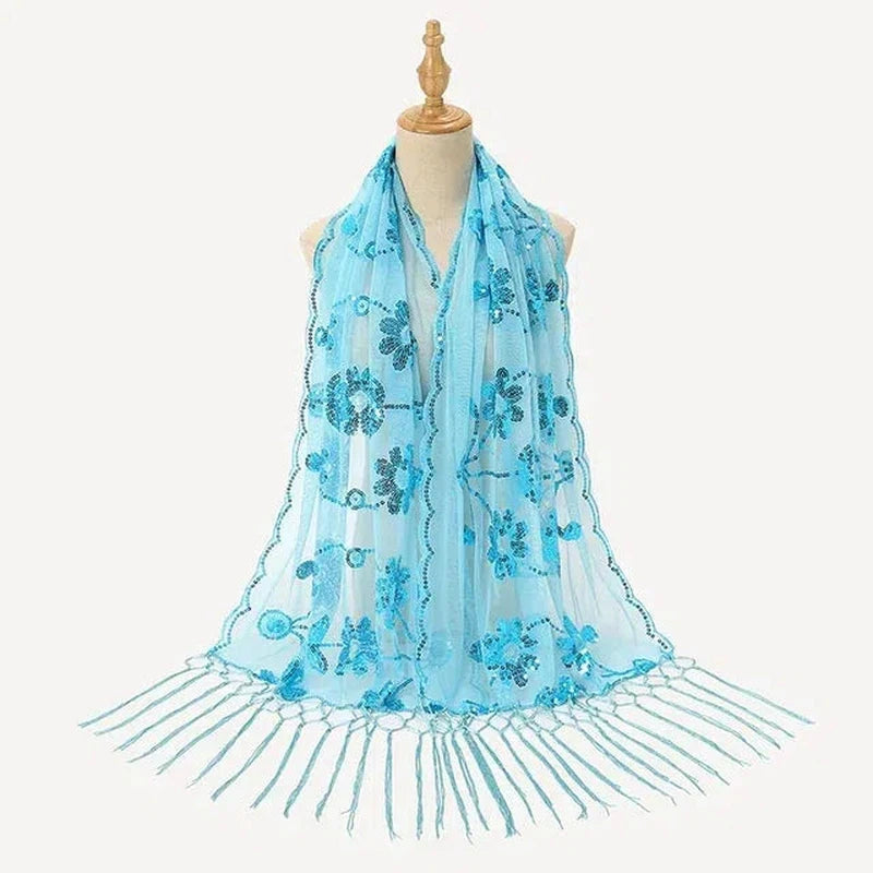 Etole Femme Pour Mariage Bleu Ciel et Turquoise 135*175cm