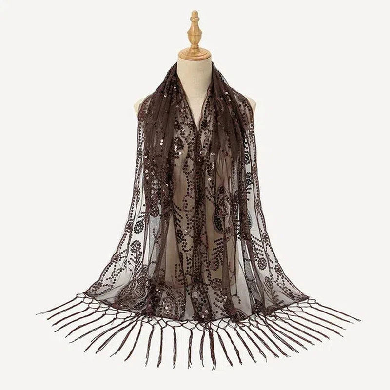 Etole Femme Pour Mariage Noir et Argent 135*175cm