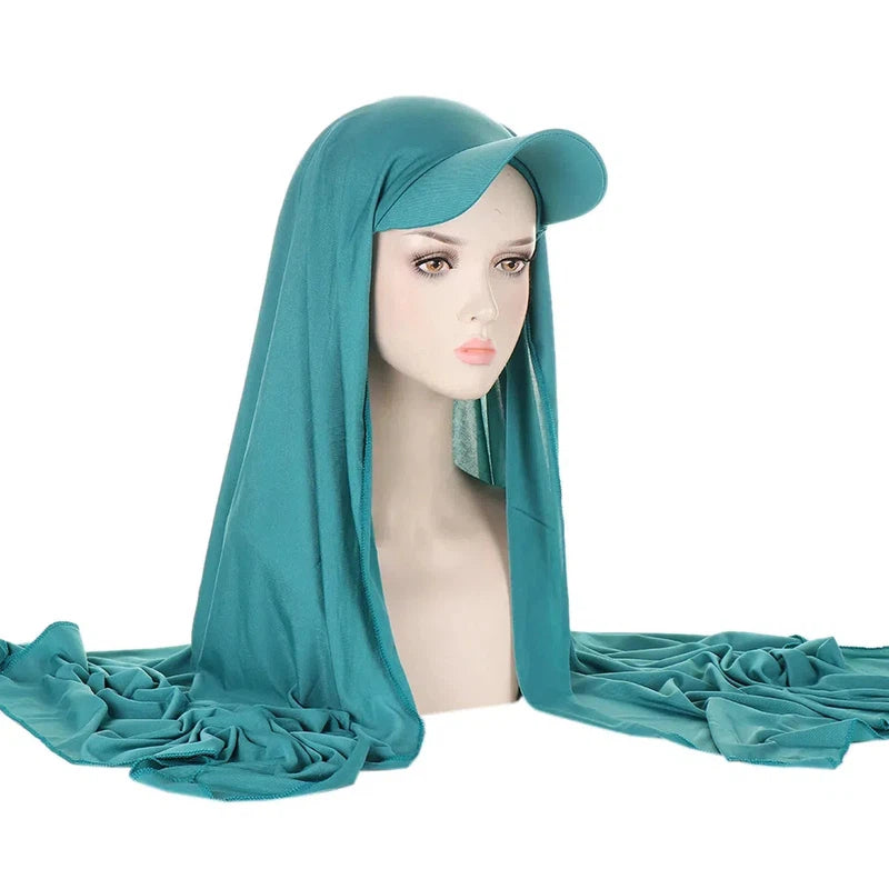 Foulard Casquette Hijab Turquoise 