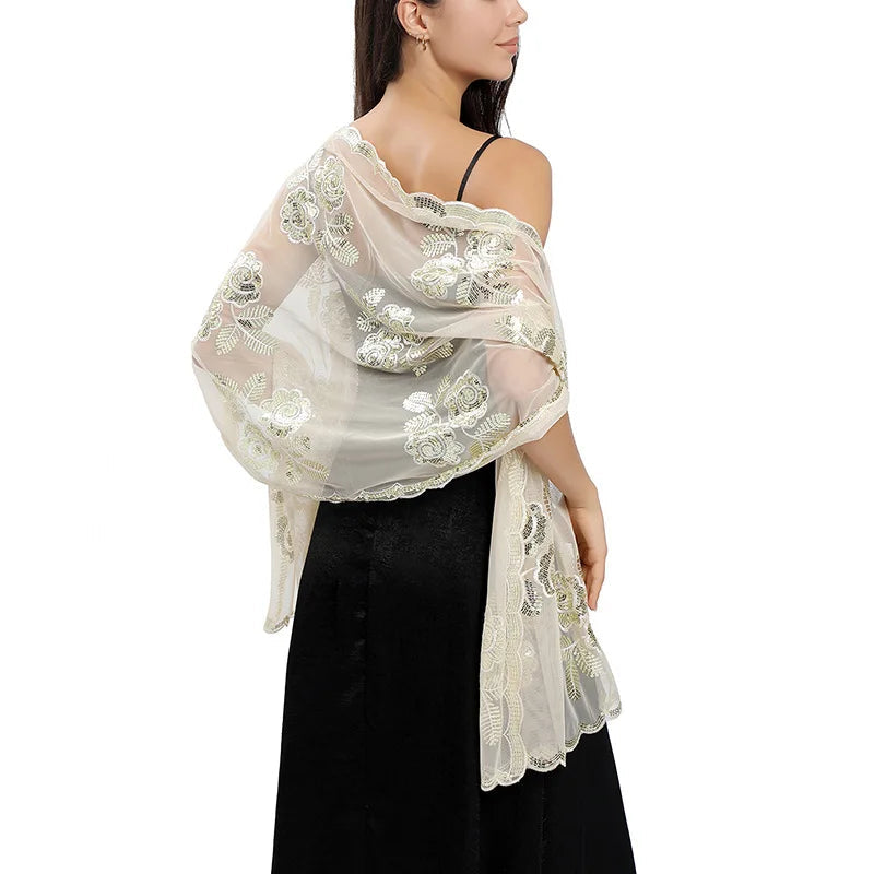 Etole Doré Mariage Crème et Argent 60*190cm