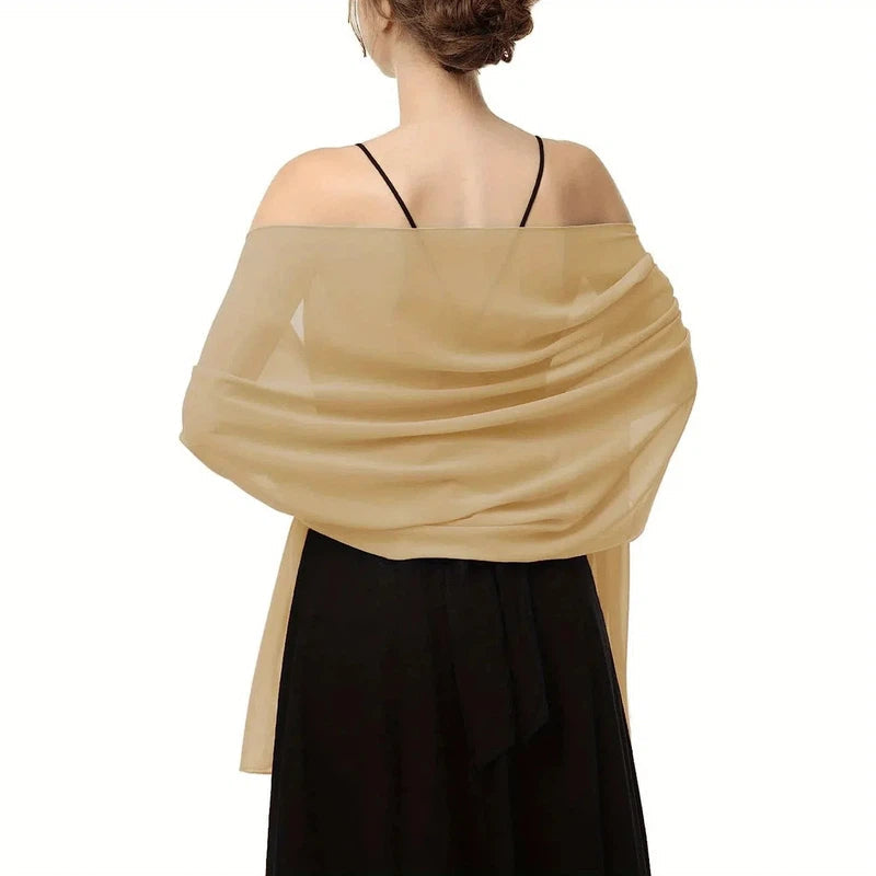 Etole Femme Chic Beige Doré 180*75cm