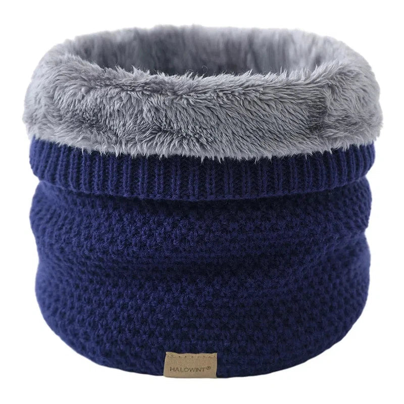 Snood Doublé Polaire Bleu Marine 