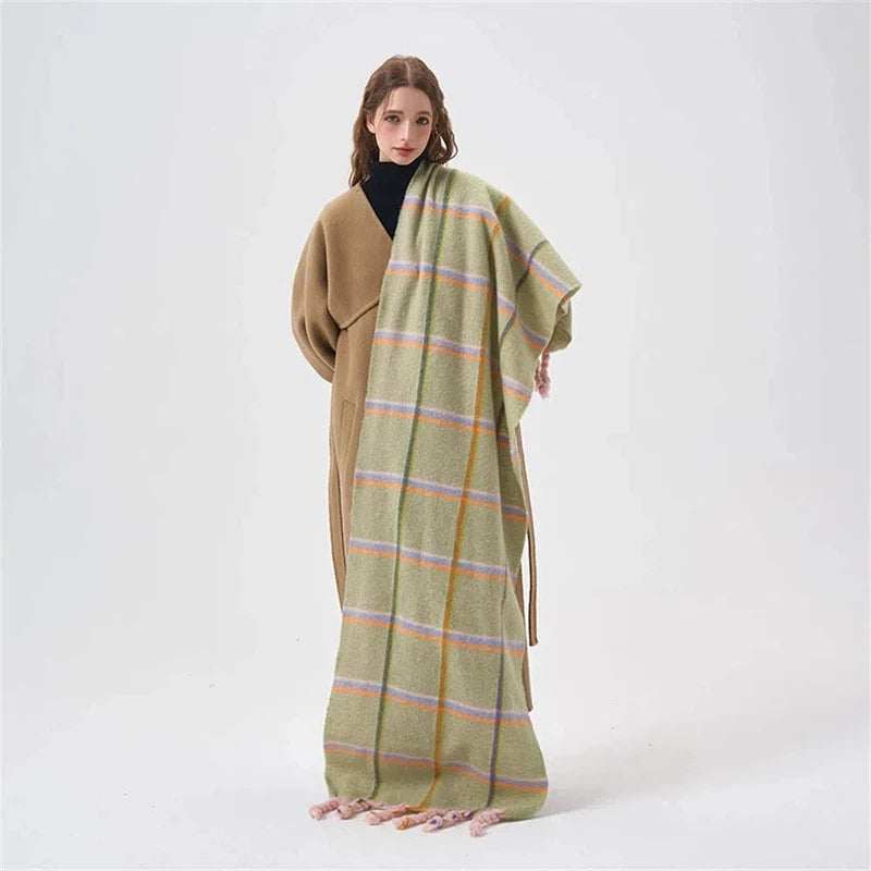 Maxi Echarpe Plaid Vert 50x205cm