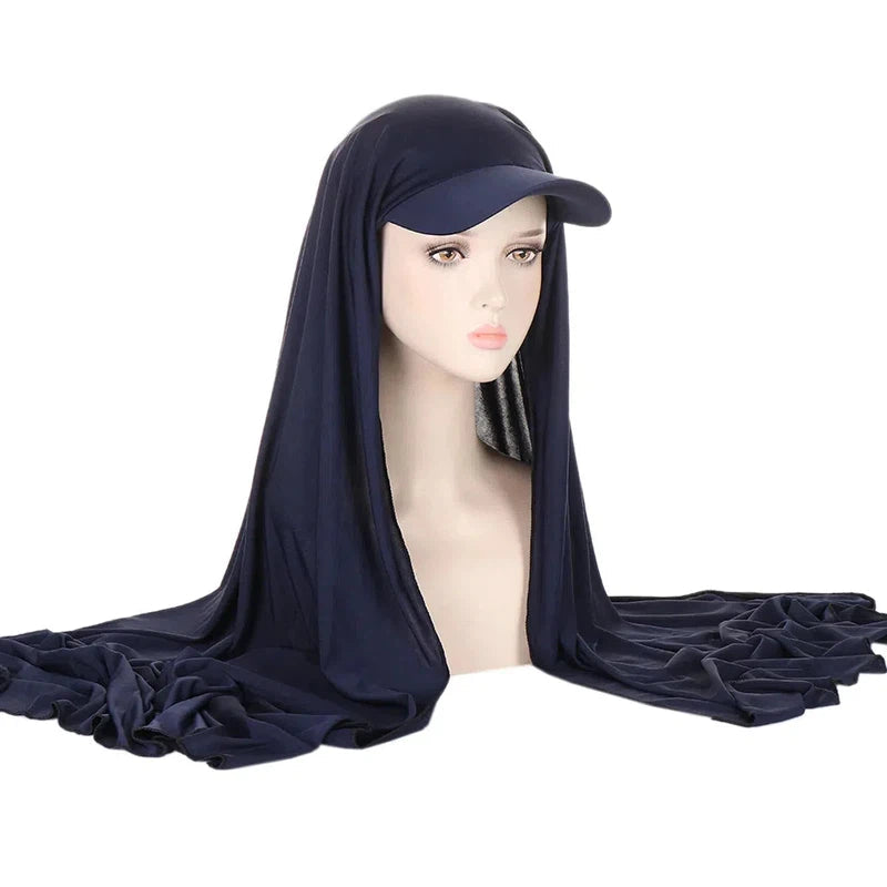 Foulard Casquette Hijab Bleu Marine 