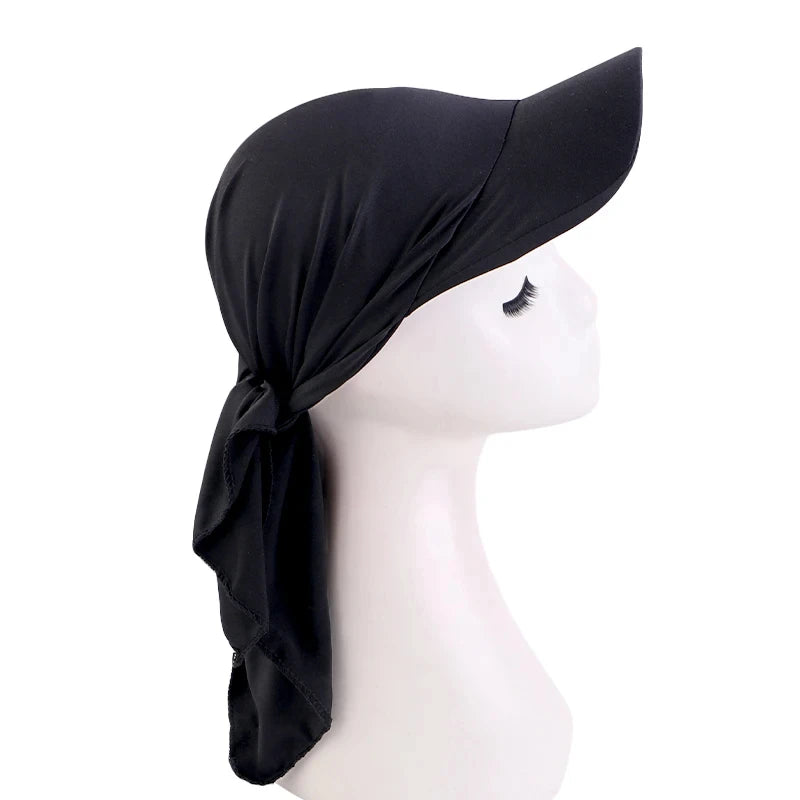 Casquette avec Foulard Eté Femme Noir 
