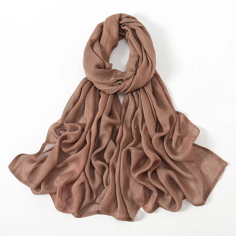 Foulard Hijab Marron Sable 190*85cm