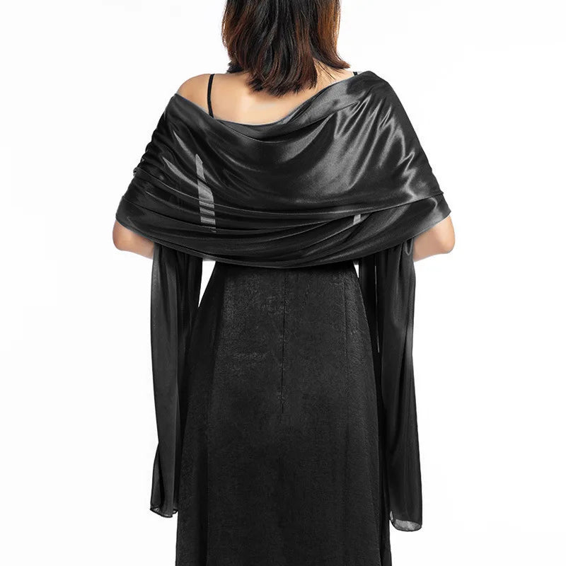 Etole Femme Cérémonie Satiné Noir 200*70cm