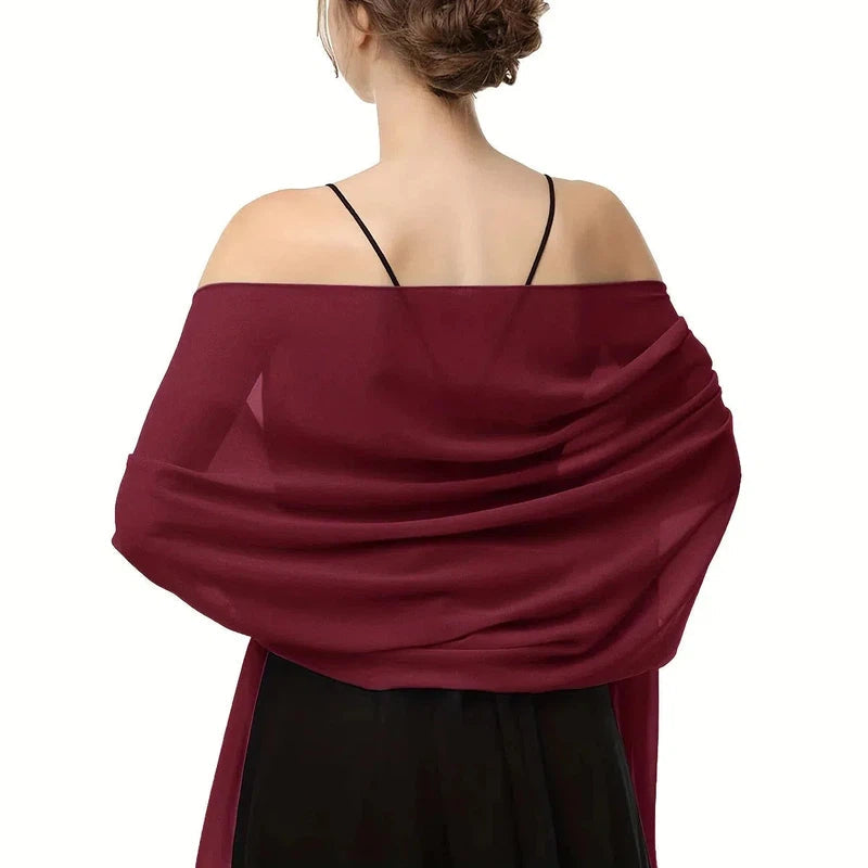 Etole Femme Chic Bordeaux et Noir 180*75cm