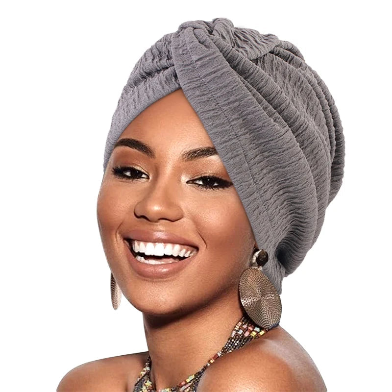 Turban Chic Femme Gris Foncé 
