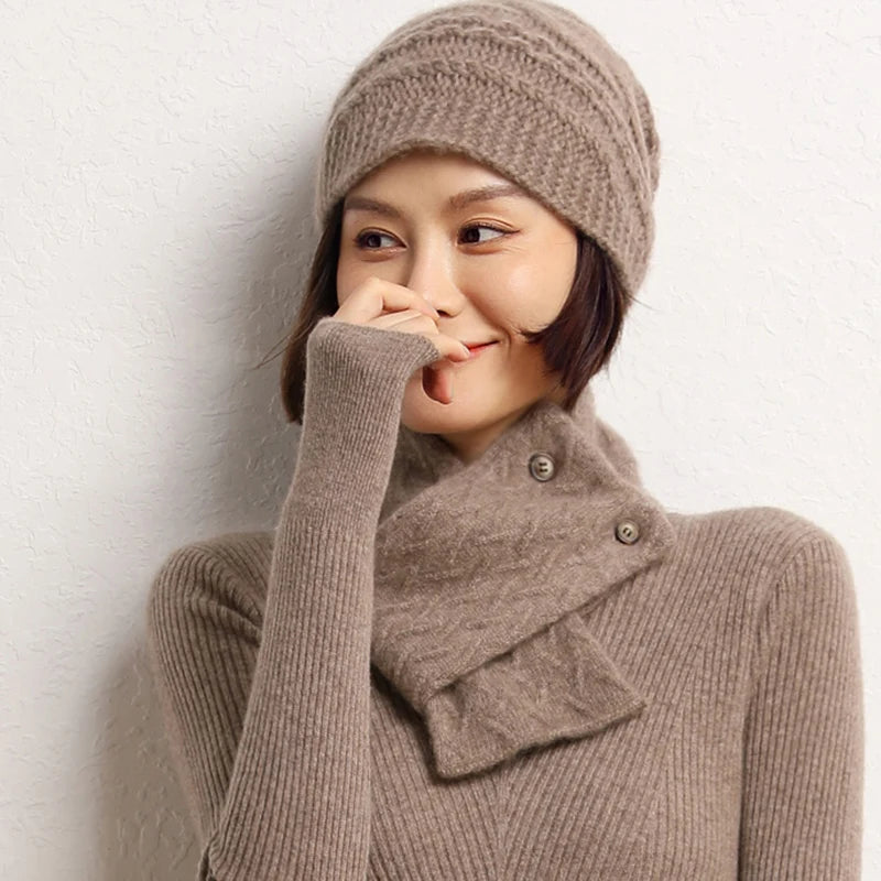 Echarpe Snood Femme Marron 80*10cm
