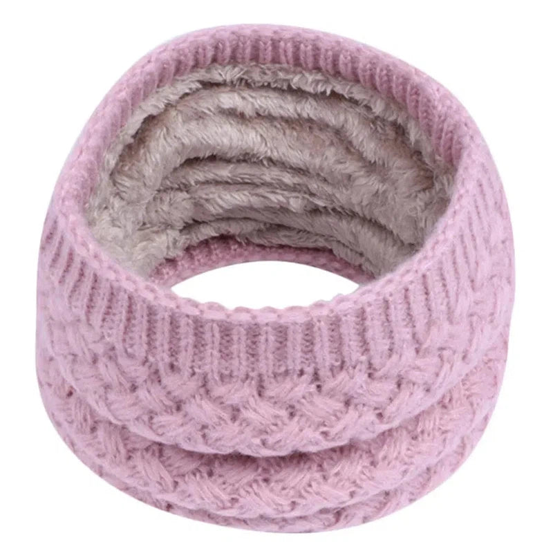 Snood Polaire Enfant Rose Pâle 3-10 ans / 25*21cm
