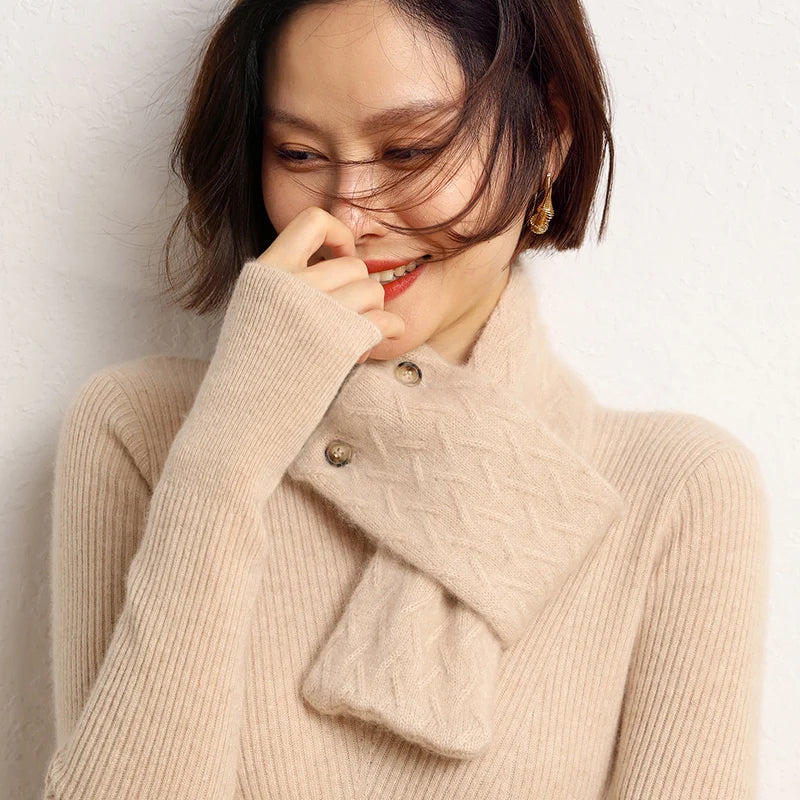 Echarpe Snood Beige Beige 80*10cm