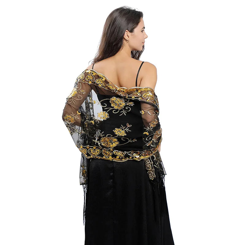 Etole Pour Cérémonie De Mariage Noir et Or 170*60cm