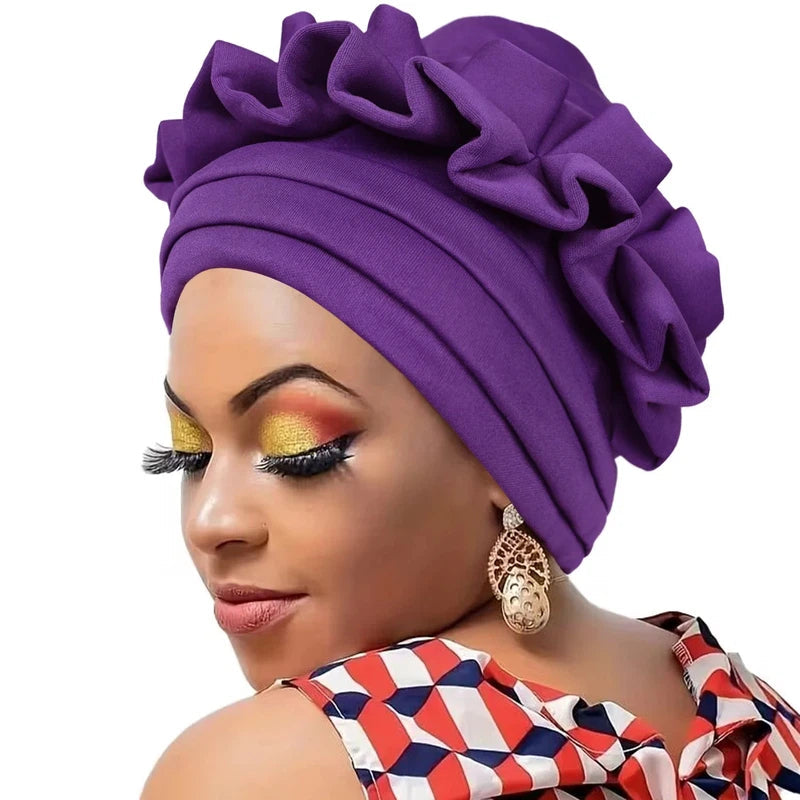 Chapeau Foulard Africain Violet 