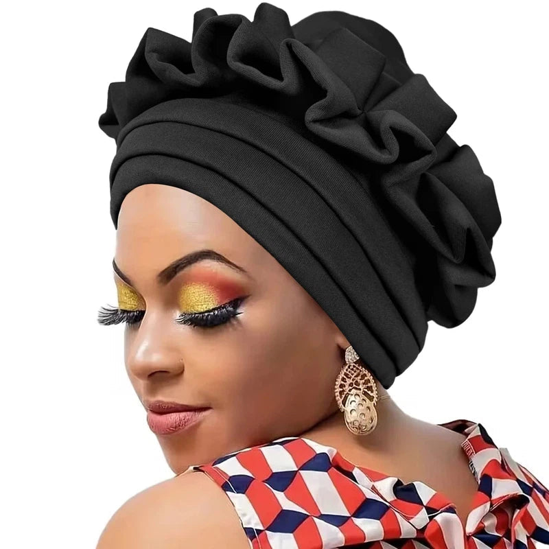 Chapeau Foulard Africain Noir 