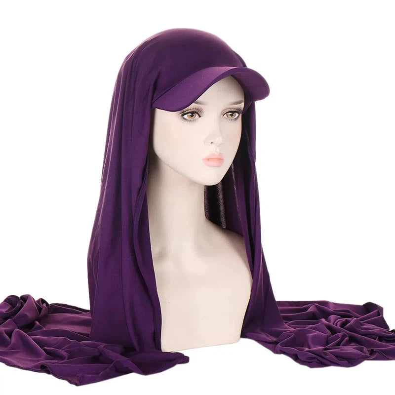 Foulard Casquette Hijab Violet 