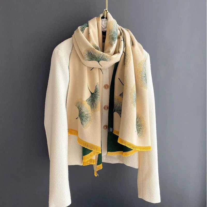Echarpe Femmes Motif Feuilles 
