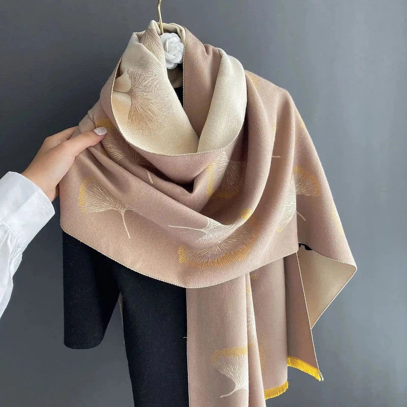 Echarpe Femmes Motif Feuilles 