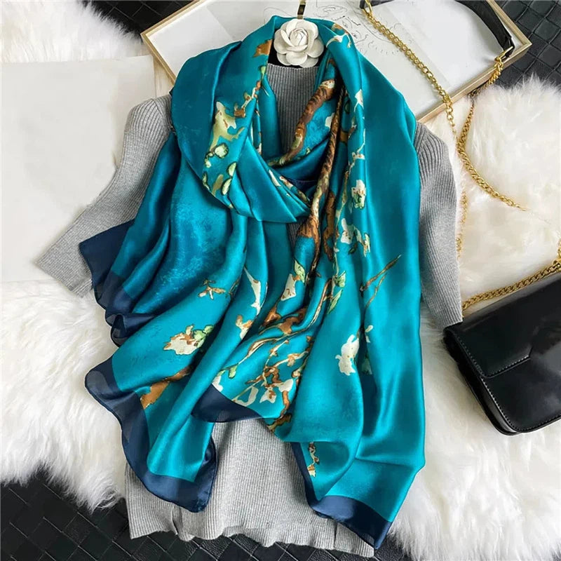 Foulard Long Femme Turquoise 180*85cm
