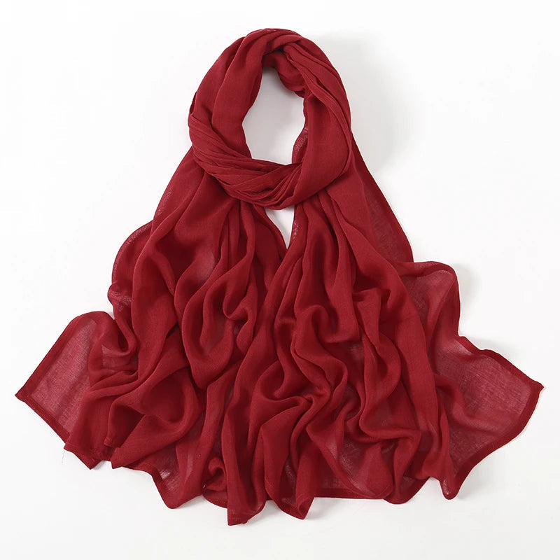 Foulard Hijab Rouge Cerise 190*85cm