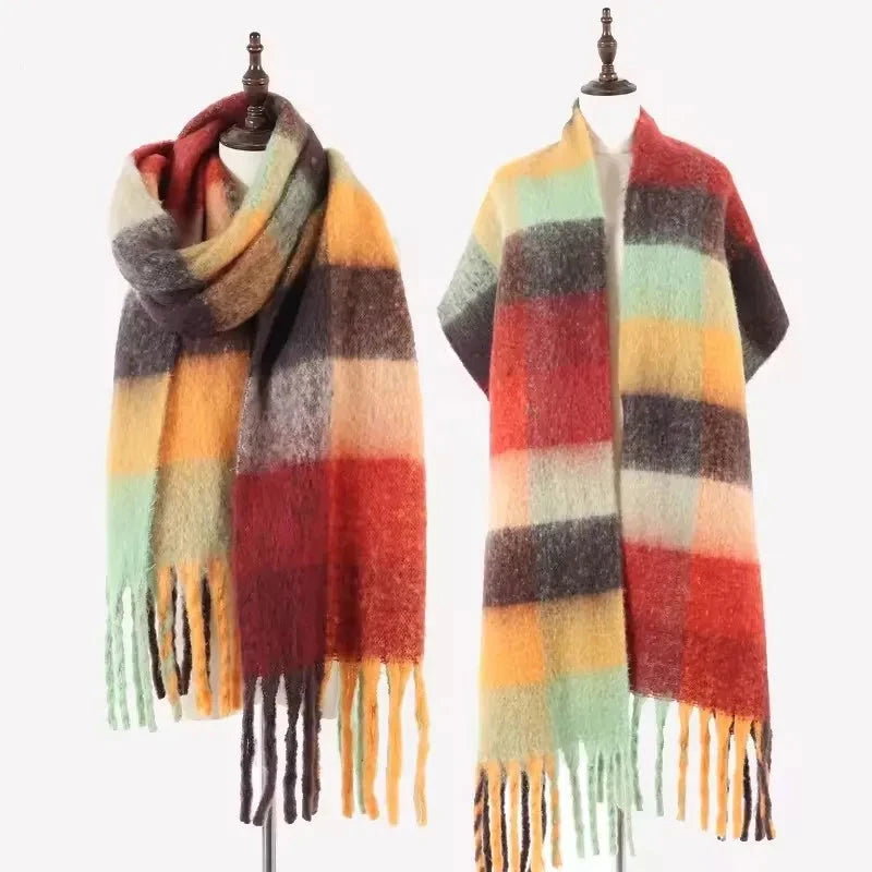 Echarpe Plaid à Carreaux Femme 