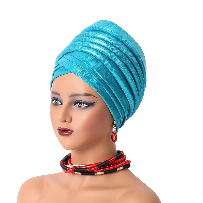 Foulard Turban Africain Turquoise 