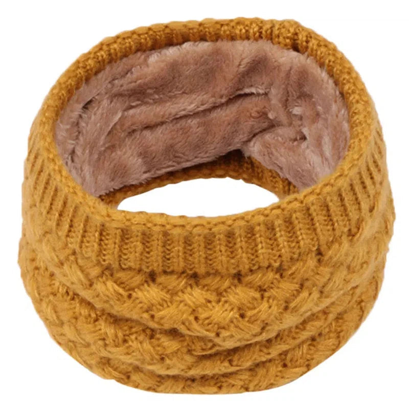 Snood Polaire Enfant Jaune Moutarde 3-10 ans / 25*21cm