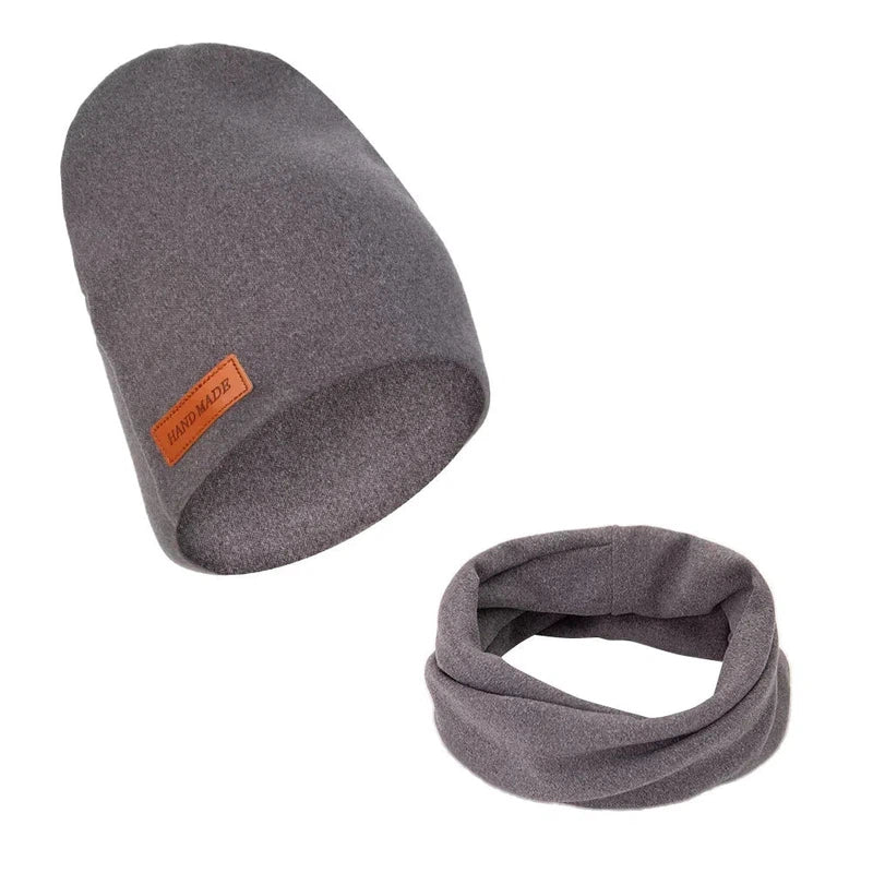 Ensemble Bonnet Snood Enfant Gris Foncé 