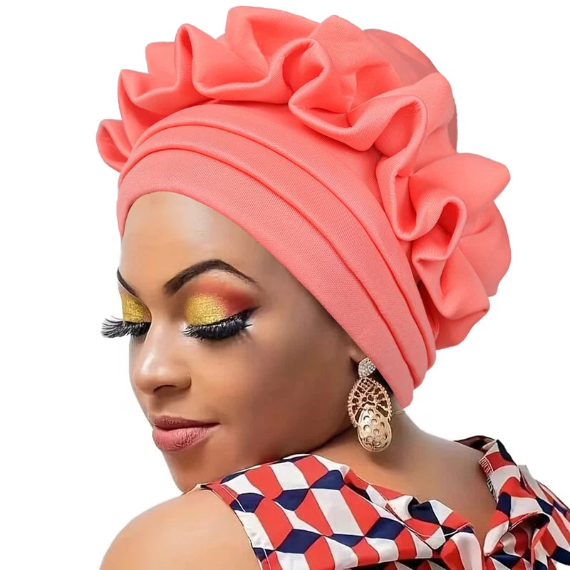Chapeau Foulard Africain Rose 