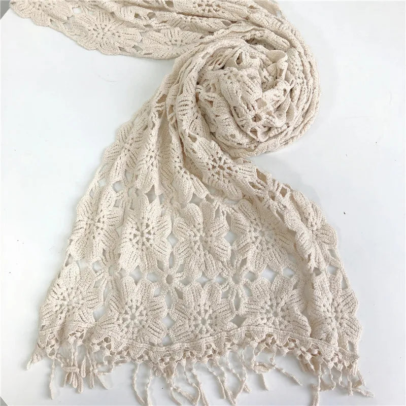 Echarpe Dentelle Crochet 
