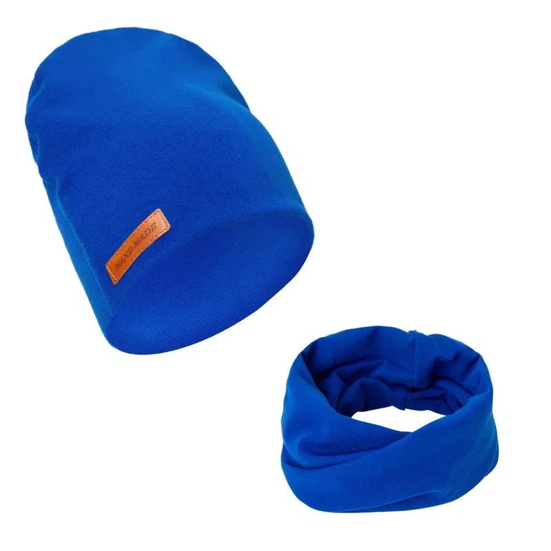 Ensemble Bonnet Snood Enfant Bleu Électrique 