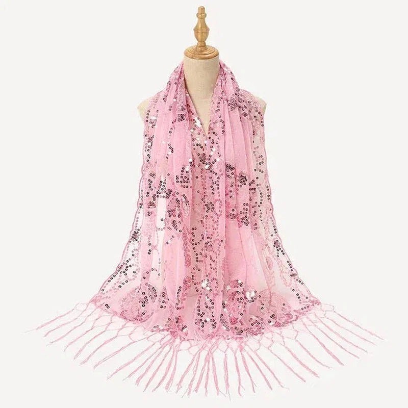 Etole Femme Pour Mariage Rose Poudré et Argenté 135*175cm