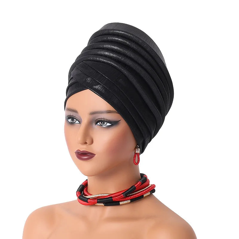 Foulard Turban Africain Noir 
