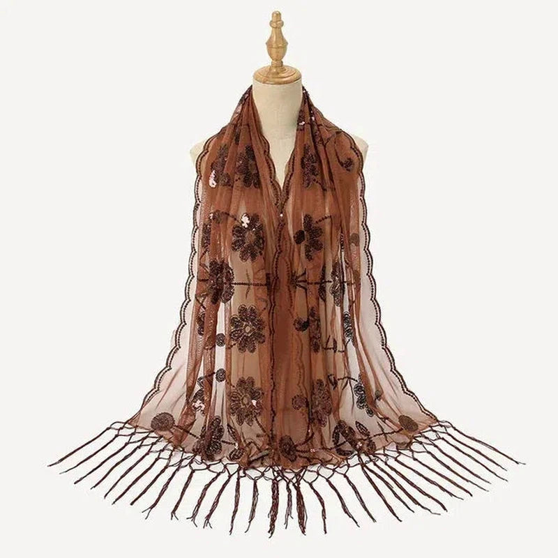 Etole Femme Pour Mariage Marron et Noir 135*175cm