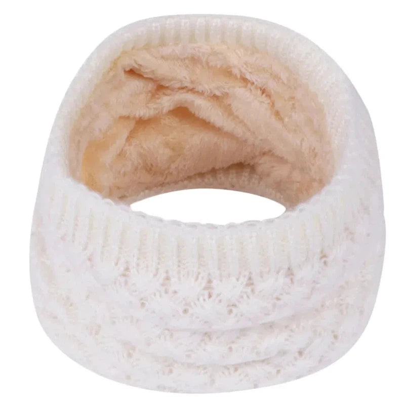 Snood Polaire Enfant Blanc 3-10 ans / 25*21cm