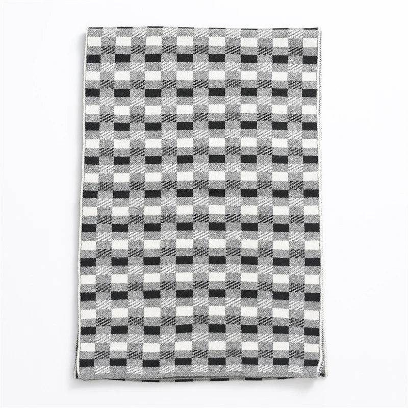 Echarpe Tendance Homme Gris et Blanc 30*180cm