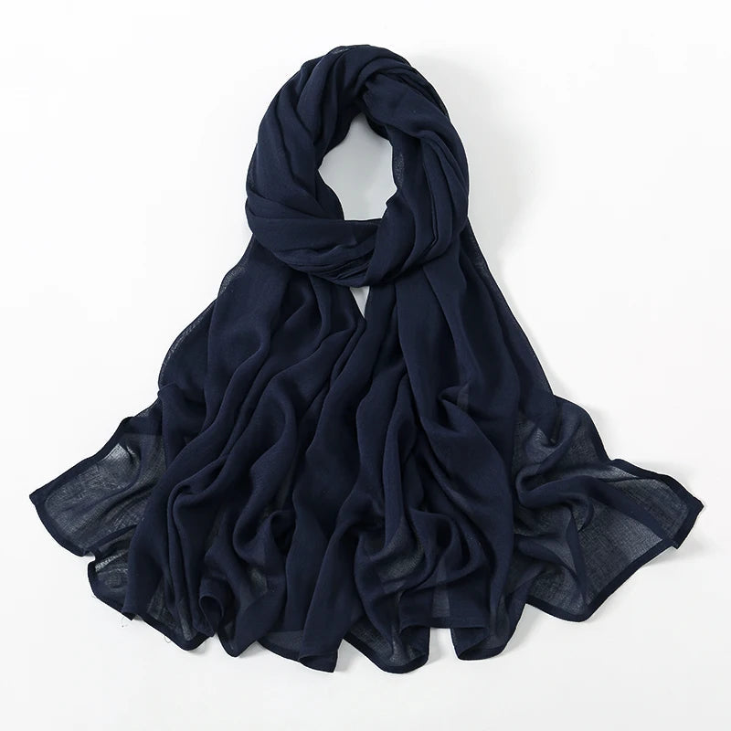 Foulard Femme pour Hijab Bleu Marine 190*85cm